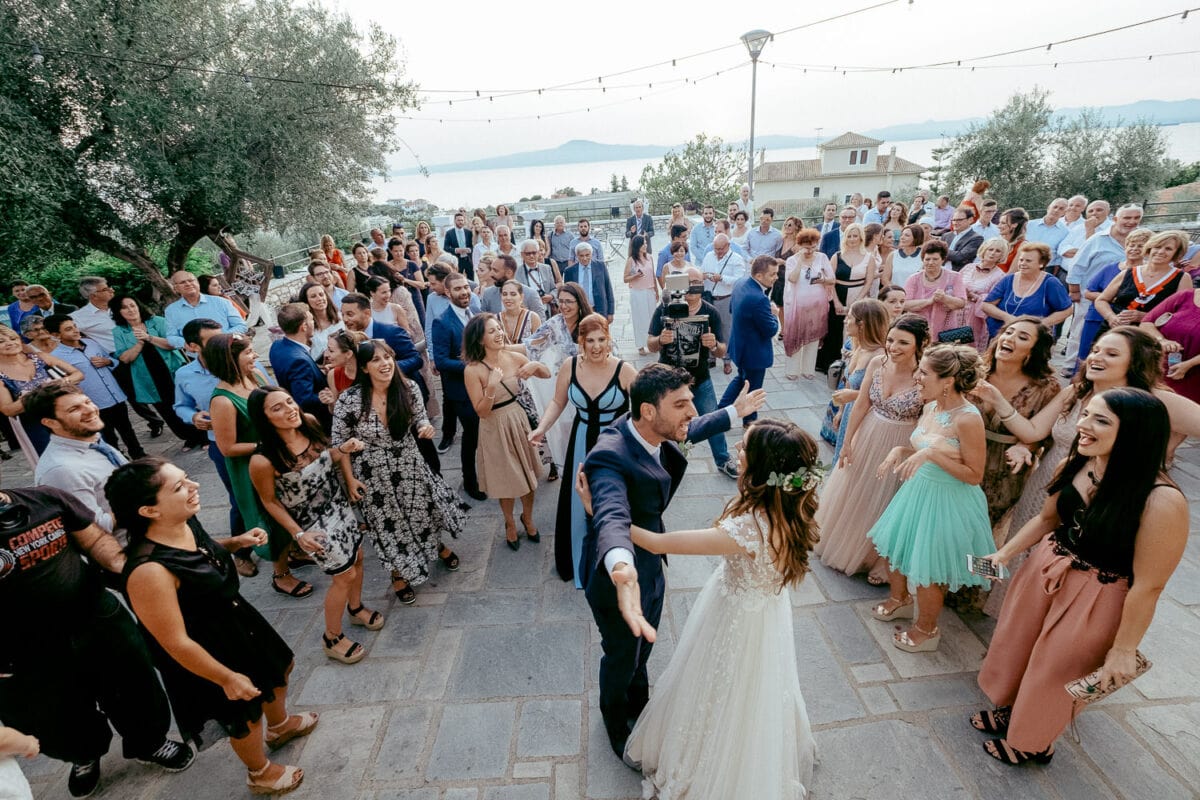 Summer wedding celebration in Kalamata, Messinia
