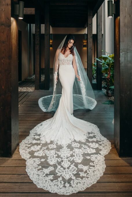 bride portrait at costa navarino wedding