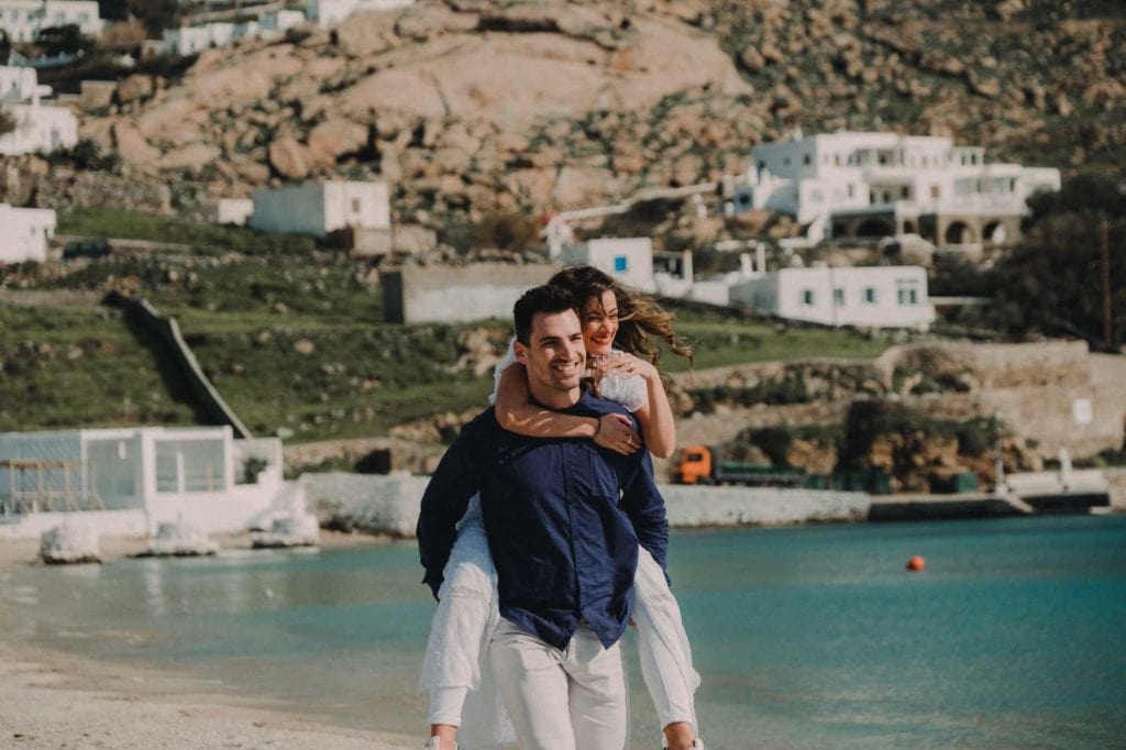 Beautiful couple photos in Mykonos island
