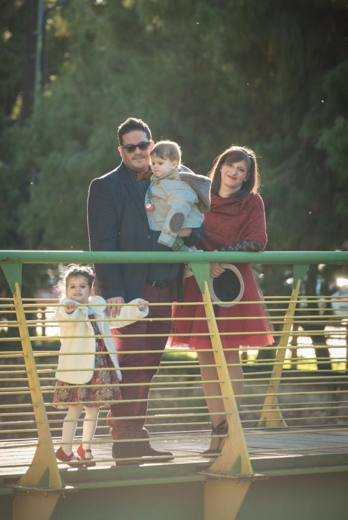 family photos under the evening Greek light