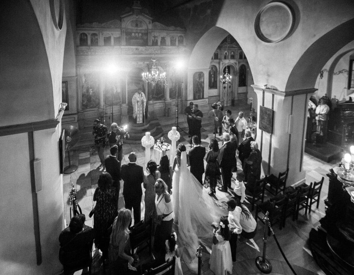 Wedding in Monemvasia castle town, Greece