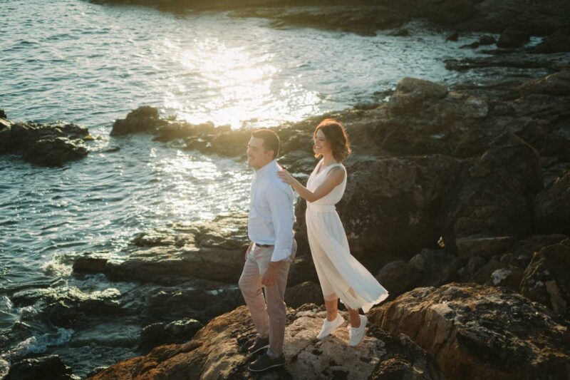 prewedding couple photos at Sounio