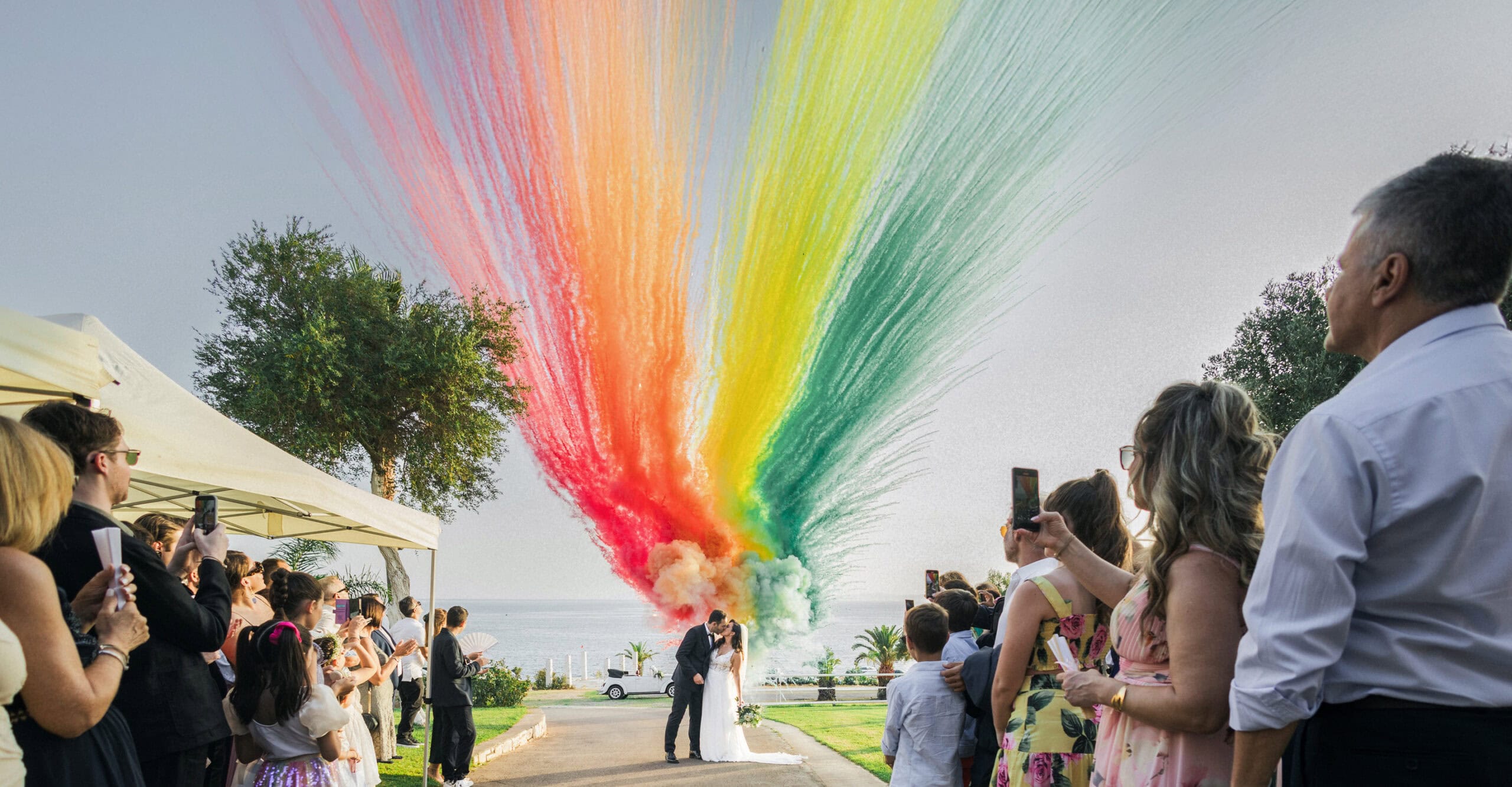Destination wedding celebration in the Peloponnese, Greece