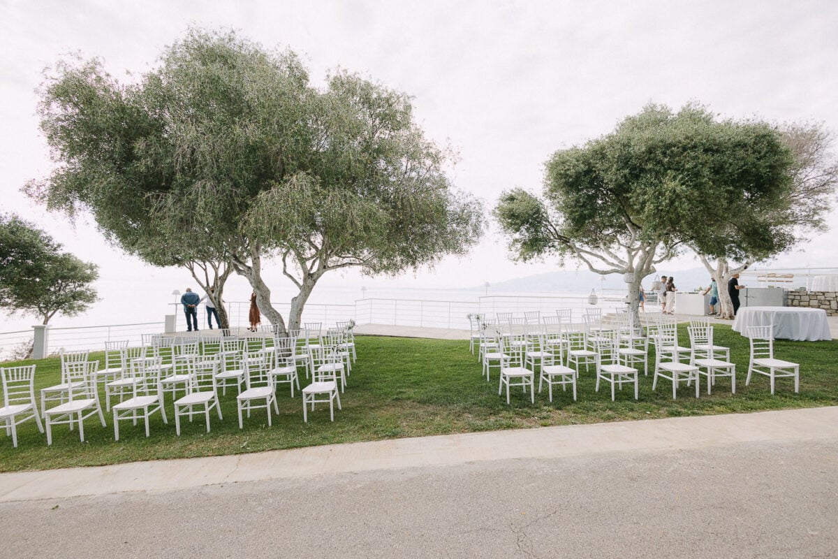 Seaside wedding ceremony at Akrotiri Venue in Kalamata
