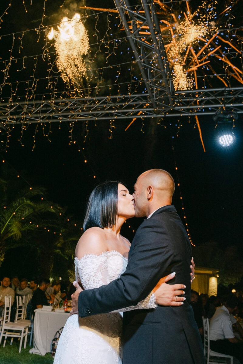 First dance at an Akrotiri Venue wedding in Kalamata